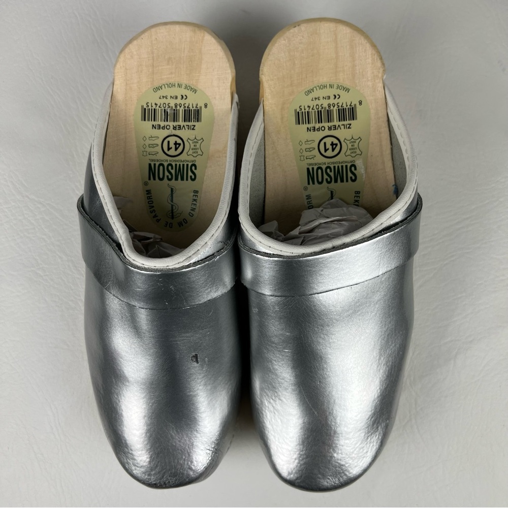 534 Simpson Dutch orthopedic Silver Clogs women’s 41/11